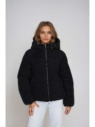 Steve Madden Kurtka zimowa w kolorze czarnym rozmiar: M. Czarne kurtki Steve Madden, na zimę, m, bez wzorów, z puchu, bez kaptura. Za 208.83 zł.