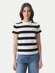 Tommy Jeans T-Shirt Flag DW0DW23801 Czarny Regular Fit. Czarne t-shirty Tommy Jeans, l, bez wzorów, z bawełny, bez kołnierzyka, bez ramiączek. Za 149.99 zł.