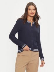 United Colors Of Benetton Kardigan 1SMYE501O Granatowy Regular Fit. Niebieskie swetry United Colors Of Benetton, xs, bez wzorów, z bawełny, bez ramiączek. Za 169.99 zł.