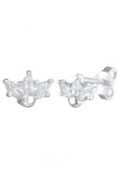 Elli Damskie kolczyki z motywem korony z cyrkoniami ze srebra próby 925 Sterling Silver Kolczyki 1 ct. Szare kolczyki Elli, z cyrkonią, srebrne. Za 188.99 zł.