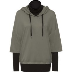 Bluza z kapturem bonprix oliwkowo-czarny. Bluzy marki INOVIK. Za 109.99 zł.