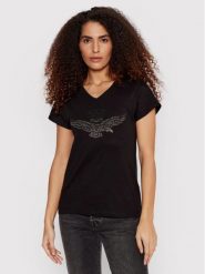 Czarny t-shirt Aeronautica Militare. Czarne t-shirty Aeronautica Militare, l, bez wzorów, z bawełny, bez kołnierzyka, bez ramiączek. W wyprzedaży za 290.00 zł.
