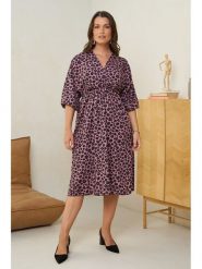 Curvy Lady Sukienka w kolorze różowym rozmiar: 48/50. Różowe sukienki Curvy Lady, bez wzorów, z wiskozy, klasyczne, bez kołnierzyka, bez ramiączek, midi. Za 148.95 zł.