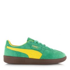 Trenerzy Puma Palermo. Zielone buty sportowe lifestyle Puma, bez wzorów, retro, bez zapięcia. Za 298.00 zł.