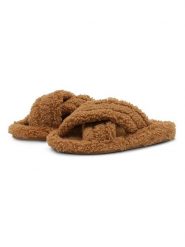 Ilse Jacobsen Skórzane kapcie w kolorze jasnobrązowym rozmiar: 36. Brązowe kapcie Ilse Jacobsen, bez wzorów. Za 131.45 zł.