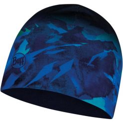 Czapka BUFF Polar & Ecostretch Beanie Highmountain. Niebieskie czapki zimowe Buff, bez wzorów, z polaru, sportowe. W wyprzedaży za 71.94 zł.