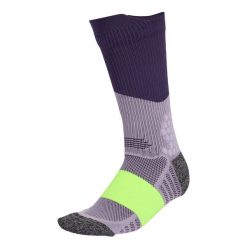 Skarpetki adidas xBoost. Fioletowe skarpetki adidas, bez wzorów, z materiału. Za 72.40 zł.