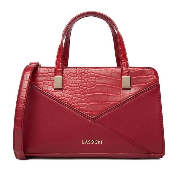 Torebka Lasocki. Czerwone torebki klasyczne Lasocki, bez wzorów, klasyczne, bez dodatków. Za 169.99 zł.