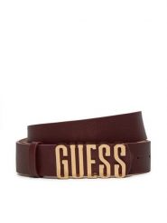 Guess Pasek Damski BW9113 P4235 Bordowy. Czerwone paski Guess, z aplikacjami, ze skóry. Za 159.99 zł.