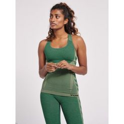 Damski tank top Hummel Clea. Szare biustonosze Hummel, bez wzorów, ze skóry. Za 157.50 zł.