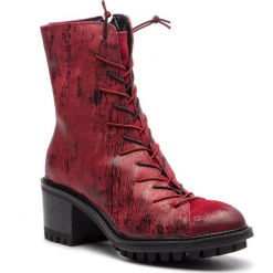 Botki MACIEJKA - 03263-23/00-3 Bordowy. Czerwone botki Maciejka, ze skóry. Za 339.00 zł.