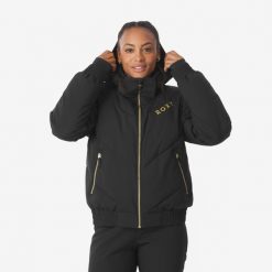 Kurtka narciarska i snowboardowa damska Roxy Big Bear. Czarne kurtki narciarskie Roxy, na zimę, m, bez wzorów, z materiału, bez kaptura, narciarskie. Za 999.99 zł.