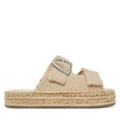 Espadryle EMU Australia. Brązowe espadryle Emu Australia, bez wzorów, bez obcasa. Za 229.99 zł.