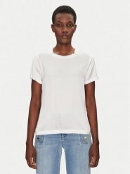 ViCOLO Bluzka TD0007 Biały Relaxed Fit. Białe bluzki ViCOLO, s, bez wzorów, z wiskozy, bez kołnierzyka, bez ramiączek. Za 119.99 zł.