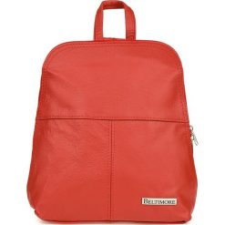 Plecak damski czerwony skórzany Beltimore 021. Czerwone plecaki Beltimore, bez wzorów, ze skóry, bez dodatków. Za 189.99 zł.