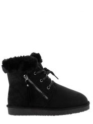 Blackfield Botki zimowe "Celia" w kolorze czarnym rozmiar: 38. Czarne botki Blackfield, bez wzorów, z materiału, z okrągłym noskiem, bez obcasa, na platformie, bez zapięcia. Za 143.90 zł.