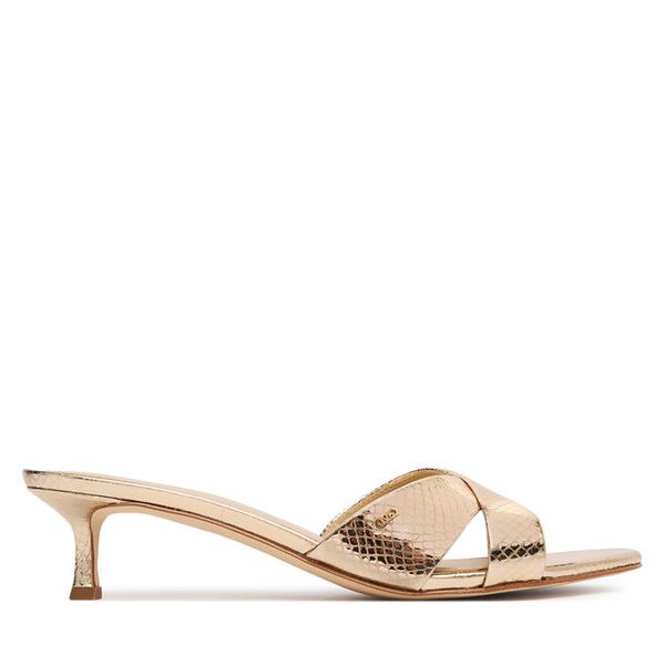 Klapki MICHAEL Michael Kors. Żółte klapki MICHAEL Michael Kors, bez wzorów, bez obcasa, bez zapięcia. Za 569.99 zł.