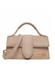 JACQUEMUS Torebka Le Bambino 213BA006-3066 Beżowy. Brązowe torebki klasyczne JACQUEMUS, bez wzorów, z nubiku, bez dodatków. Za 2,269.00 zł.