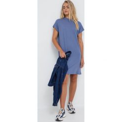 Vero Moda sukienka bawełniana mini prosta. Niebieskie sukienki Vero Moda, na co dzień, l, bez wzorów, z bawełny, bez kołnierzyka, bez ramiączek, mini, proste. W wyprzedaży za 67.99 zł.