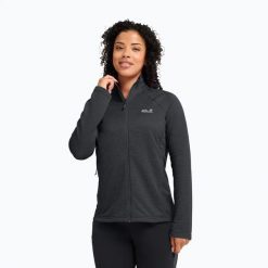 Bluza polarowa damska Jack Wolfskin Anytrail Full Zip. Szare bluzy bez kaptura Jack Wolfskin, xs, bez wzorów, z materiału, bez kaptura, trekkingowe. Za 399.99 zł.