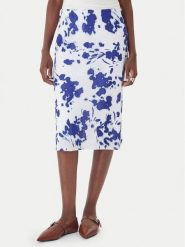 Calvin Klein Spódnica midi LV044F608G Biały Regular Fit. Białe spódnice Calvin Klein, xl, bez wzorów, z syntetyku, midi. Za 489.99 zł.