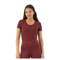 T-shirt damski BR Equitation Klaasje. Brązowe t-shirty sportowe BR, s, bez wzorów, prążkowane, bez ramiączek, do jazdy konnej. Za 248.00 zł.