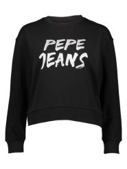Pepe Jeans Sweter w kolorze czarnym rozmiar: M. Czarne swetry Pepe Jeans, m, bez wzorów, z bawełny, bez ramiączek. Za 192.79 zł.