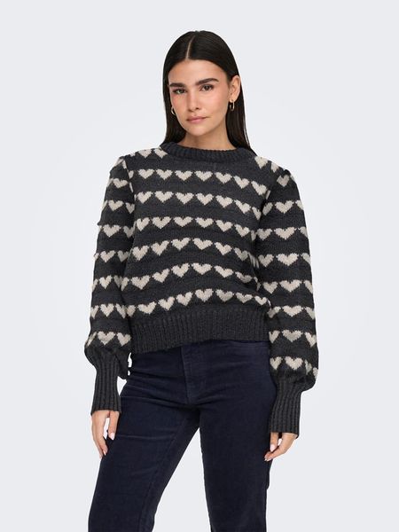 JDY Sweter w kolorze antracytowo-białym rozmiar: M. Białe swetry JDY, m, bez wzorów, bez ramiączek. Za 145.26 zł.