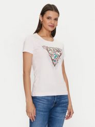 Guess T-Shirt Cherry Flower W4YI26 J1314 Różowy Slim Fit. Czerwone t-shirty Guess, xs, z aplikacjami, z bawełny, bez kołnierzyka, bez ramiączek. Za 119.99 zł.