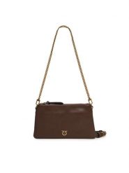 PINKO Torebka Double Mini Al 25-26 PLTT 105359 A0QO Brązowy. Brązowe torebki klasyczne Pinko, bez wzorów, ze skóry, bez dodatków. Za 939.99 zł.
