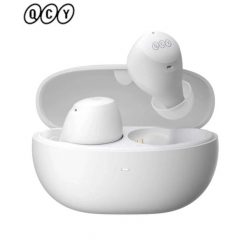 Słuchawki dokanałowe QCY bezprzewodowe. Białe słuchawki do biegania QCY. Za 137.05 zł.