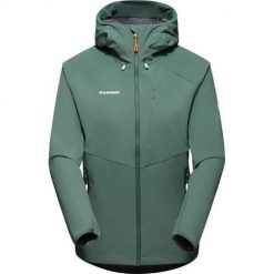 Kurtka trekkingowa damska Mammut Ultimate Comfort. Zielone kurtki Mammut, l, bez wzorów, z syntetyku, klasyczne, z kapturem. Za 1,283.00 zł.
