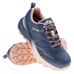 Buty Hi-Tec Visati Wp W 92800490160 niebieskie. Niebieskie buty trekkingowe z gumy, bez zapięcia. Za 384.00 zł.