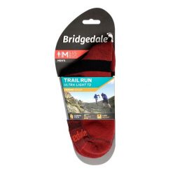 Skarpety do biegania Bridgedale UL T2 MERINO SPORT. Czerwone skarpetki Bridgedale, bez wzorów. Za 81.99 zł.