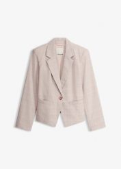Żakiet w kratę Glencheck. Czarne marynarki i żakiety bonprix, bez wzorów, eleganckie, bez ramiączek. Za 169.99 zł.
