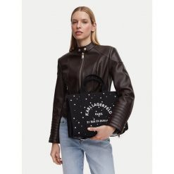 Torebka KARL LAGERFELD. Czarne torebki klasyczne KARL LAGERFELD, bez wzorów, klasyczne, bez dodatków. Za 649.99 zł.