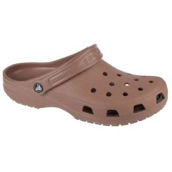 Klapki Crocs Classic Clog 10001-2Q9 brązowe. Brązowe klapki bez wzorów, z materiału, sportowe, bez obcasa, bez zapięcia. Za 303.06 zł.