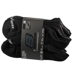 Skarpetki sportowe dla dorosłych 6pk Unisex 1/2 Terry Crew. Czarne skarpetki Skechers, bez wzorów, z bawełny. Za 59.99 zł.