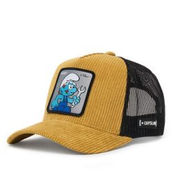 Czapka z daszkiem Capslab. Żółte czapki z daszkiem CapsLab, bez wzorów. Za 169.99 zł.