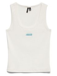 Vero Moda Top w kolorze białym rozmiar: L. Białe topy Vero Moda, l, bez wzorów, z bawełny, bez kołnierzyka, bez ramiączek. Za 73.95 zł.