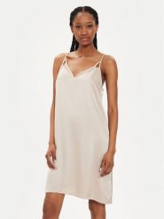 Boss Koszula nocna Audrey 50515631 Beżowy Regular Fit. Brązowe koszule nocne Boss, s, bez wzorów, z wiskozy, bez ramiączek. Za 239.99 zł.