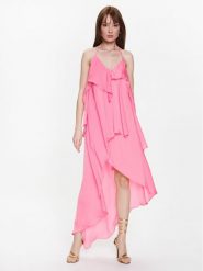Pinko Sukienka koktajlowa 100710 A0NP Różowy Regular Fit. Czerwone sukienki Pinko, l, bez wzorów, z syntetyku, wizytowe, bez kołnierzyka, bez ramiączek. Za 559.99 zł.