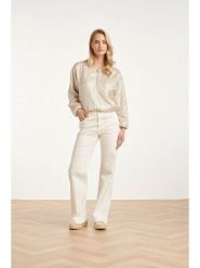 Smashed Lemon Dżinsy - Comfort fit - w kolorze białym rozmiar: M. Białe spodnie materiałowe Smashed Lemon, bez wzorów, z materiału, klasyczne, z podwyższonym stanem. Za 189.95 zł.