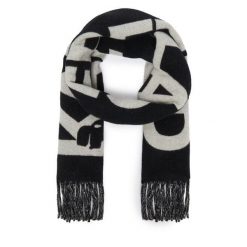 Szalik KARL LAGERFELD. Czarne szaliki i kominy KARL LAGERFELD, bez wzorów. Za 649.99 zł.
