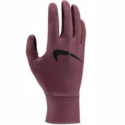 Rękawiczki Do Biegania DriFIT Logo Dla Pań I Panów. Brązowe rękawiczki Nike, bez wzorów, sportowe. Za 174.99 zł.