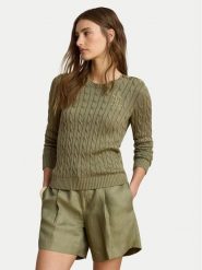 LAUREN RALPH LAUREN Sweter Montiva 200P14039004 Zielony Regular Fit. Zielone swetry Lauren Ralph Lauren, xs, bez wzorów, z bawełny, bez ramiączek. Za 859.99 zł.