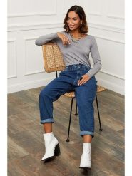 Soft Cashmere Sweter w kolorze szarym rozmiar: 38/40. Szare swetry Soft Cashmere, bez wzorów, z kaszmiru, klasyczne, bez ramiączek. Za 107.45 zł.