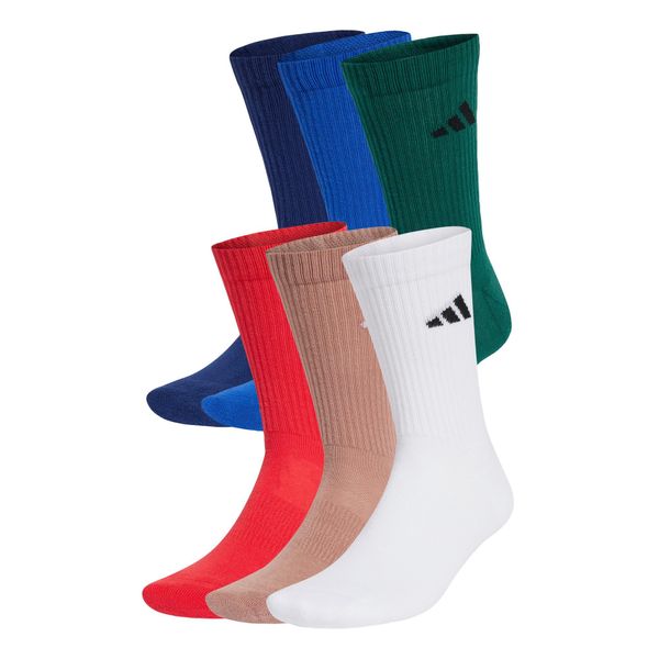 Skarpety Cushioned Crew 6 Pairs. Czerwone skarpetki adidas, bez wzorów, z bawełny. Za 112.00 zł.