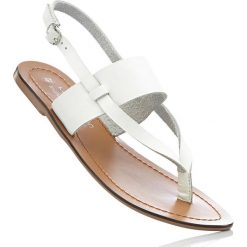 Sandały skórzane bonprix biały. Sandały marki bonprix. Za 49.99 zł.