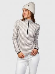 Brunotti Bluza polarowa "Rodika-Print" w kolorze beżowo-białym rozmiar: M. Białe bluzy bez kaptura Brunotti, m, bez wzorów, z polaru, bez kaptura. Za 141.85 zł.